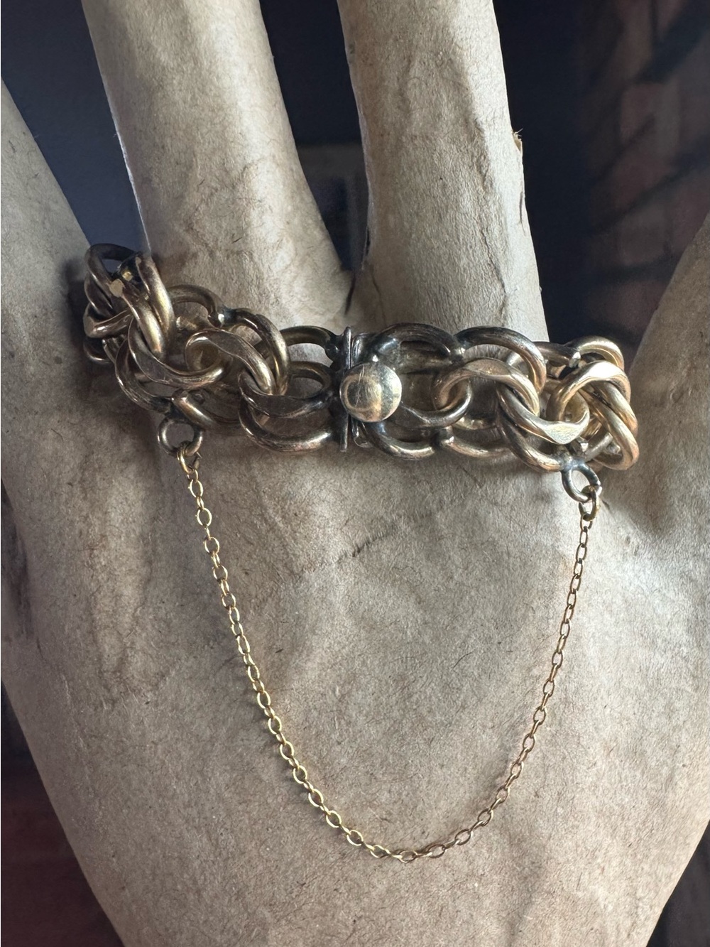 Vintage JB Jacob Bender Co 12K Gold Filled Charm Link Bracelet Neat Old Piece!